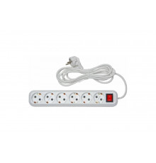 Бытовой удлинитель Rucelf 6 гн. ПВС 3х0,75 арт. RU-06-375-05KZG 00-00005465