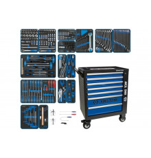Набор инструментов KING TONY BOARD в чёрной тележке, 325 предметов 9G35-325MRV