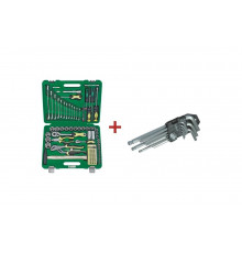 Набор инструмента 90 предметов + набор шестигранников НШ-10 Г-образных Арсенал 8097420