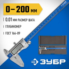 ЗУБР 200 мм, штангенциркуль электронный 34463-200