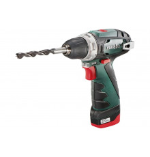 Аккумуляторная дрель-шуруповерт Metabo PowerMaxx BS 12 В, 2х2 Ач, Li-Ion, LC40, патрон, кейс 600080500