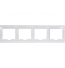 Горизонтальная 4местная рамка IEK КВАРТА белый EMK40-K01-DM