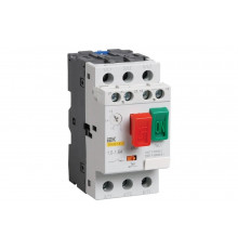 Ручной кнопочный пускатель IEK 1-1.6А ПРК32-1.6, мотор-автомат, управление кнопками, винтовое соединение DMS11-D16