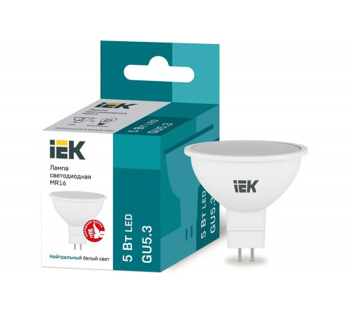 IEK ECO - светодиодная лампа для энергоэффективного освещения 0.025, 86мм, 53мм, 53мм, Арт. LLE-MR16-5-230-40-GU5