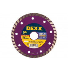 Круг отрезной алмазный ТУРБО (125x7x22.2 мм) для УШМ DEXX 36702-125_z01