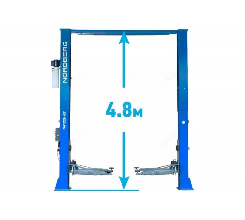 Подъемник NORDBERG 380 V, 2х стоечный, 6 т, с верхней синхронизацией, синий N4122HE-6B_380