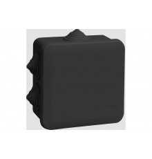 Распаячная коробка IEK км41255 100x100x50мм ip44 6 вв. черная UKO21-100-100-050-K02-44