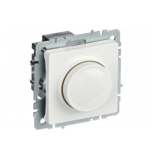 Поворотно-нажимной светорегулятор IEK Brite сс10-1-0-брб 600вт, белый BR-D20-0600-K01