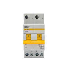 Трехпозиционный выключатель-разъединитель IEK ВРТ-63, 2P, 25А MPR10-2-025