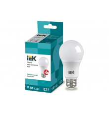 Лампа IEK LED, A60, 9вт, 230В, 4000К, E27 LLE-A60-9-230-40-E27