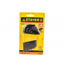 Набор шестигранных ключей STAYER STANDARD 2-10 мм 27405-H8