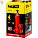 STAYER 4 т, 195-380 мм, домкрат бутылочный гидравлический RED FORCE 43160-4_z01 Professional