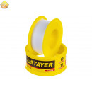 STAYER толщина 0,075 мм, плотность 0,40 г/см3, ширина 19 мм, фум лента 12360-19-040