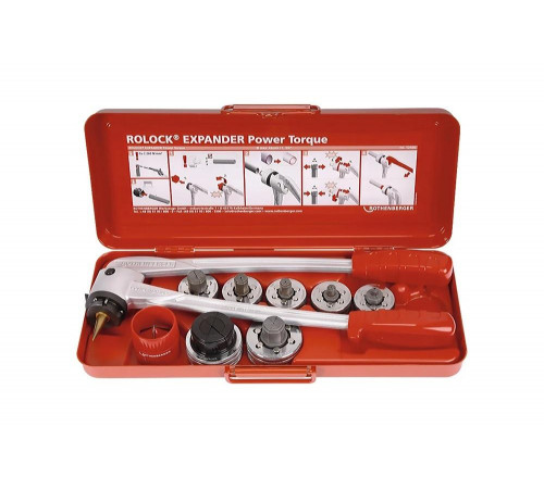 Экспандер Rothenberger РОЛОК ПАУЭР ТОРК, к-т 12-15-18-22-28-35-42 мм 12526