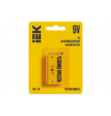 Щелочная батарейка IEK alkaline 6lr61 9v ABT-6LR619V-OP-L01
