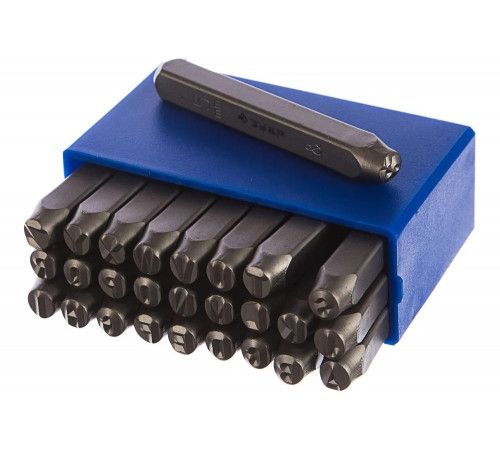 Буквенные латинские клейма Зубр, шрифт 5 мм 21505-05_z01