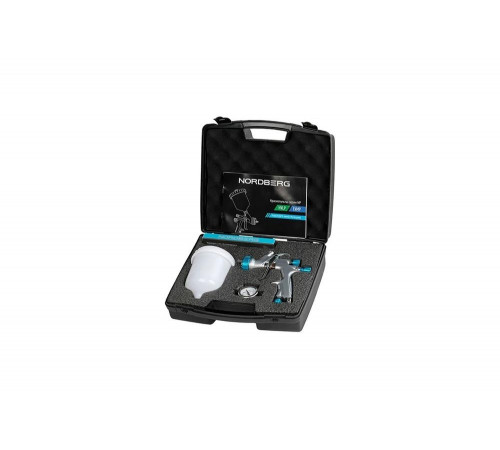 Краскопульт NORDBERG LVMP с верхним баком сопло 1.3 мм, пластиковый кейс NP7513