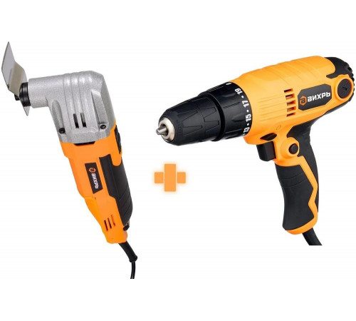 Набор инструментов Вихрь: многофункциональный инструмент-реноватор МФИ-400 + сетевой шуруповерт СШ-550/1 902/17