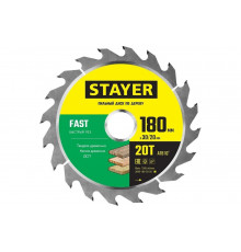 Диск пильный по дереву STAYER Fast 180x30/20 мм; 20T 3680-180-30-20_z01
