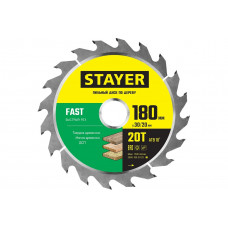 Диск пильный по дереву STAYER Fast 180x30/20 мм; 20T 3680-180-30-20_z01