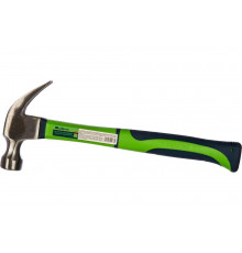 Молоток-гвоздодер СИБРТЕХ 450 г, фибергласовая обрезиненная рукоятка 10442