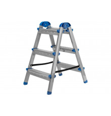 Двухсторонняя стремянка СИБРТЕХ 3 ступени 97983