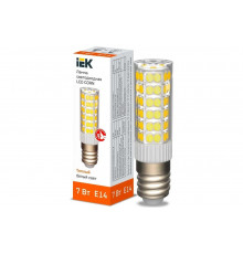Светодиодная лампа IEK corn капсула 7вт 230в 3000к керамика e14 LLE-CORN-7-230-30-E14