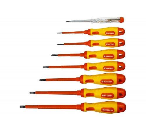 KRAFTOOL 8 шт., набор диэлектрических отверток Х-Drive Electro 250088-H8