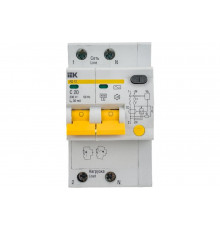 Дифференциальный автоматический выключатель 2п, 20А, 30мА, С АД-12 IEK MAD10-2-020-C-030