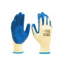 Трикотажные полиэфирные перчатки СИБРТЕХ латексное рельефное покрытие, размер 8 677515