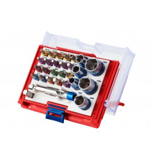 Набор вставок бит 1/4, TORX, HEX, PZ, PH, SLOT, 28 предметов МАСТАК 058-10028C