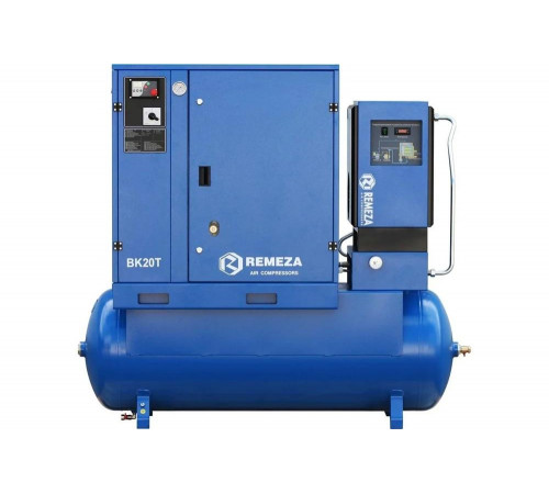 Винтовой компрессор Remeza ВК20Т-16-500Д2 на ресивере, с рефрижераторным осушителем и дополнительными фильтрами УТ-00002903