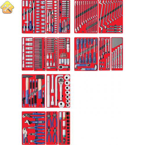 Набор инструментов "ЭКСПЕРТ" для тележки, 17 ложементов, 323 предмета МАСТАК 5-00323