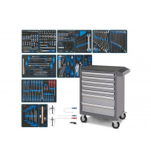 Набор инструментов KING TONY "BOARD" в серой тележке, 325 предметов 934-325AMG