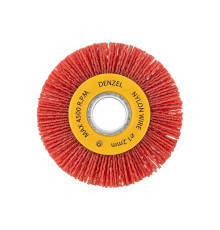 Щетка для УШМ 100 мм, плоская, нейлоновая щетина, посадка 22.2 мм Denzel 74437