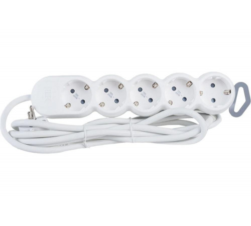 Удлинитель IEK, У05 5 мест 2P+PE/3м 3х1,5мм2 16А/250В UNO WYP53-16-05-03-Z