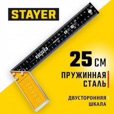 STAYER 250 мм, столярный угольник со стальным полотном 3430-25_z02