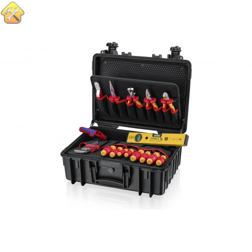 Инструментальный чемодан для электрики Knipex, Robust23 Start Electric, 24 предмета, KN-002134HLS2