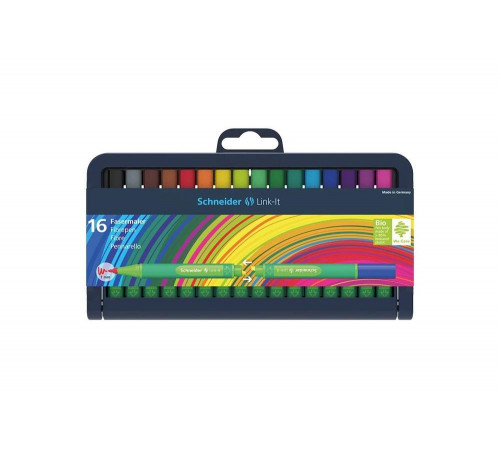 Набор капиллярных ручек-фломастеров Schneider Link-It 16 цветов, 1.0 мм, европодвес 192092