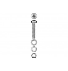 Винт ЗУБР DIN7985 в комплекте с гайкой DIN934 24 шт 303476-04-020