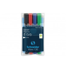 Набор перманентных маркеров Schneider Maxx 130 4 цвета, пулевидный, 1 мм 113094