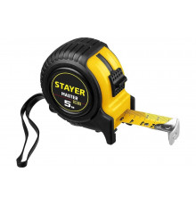 Рулетка Stayer MASTER 5м/25мм, ударостойкий обрезиненный корпус 34025-05-25