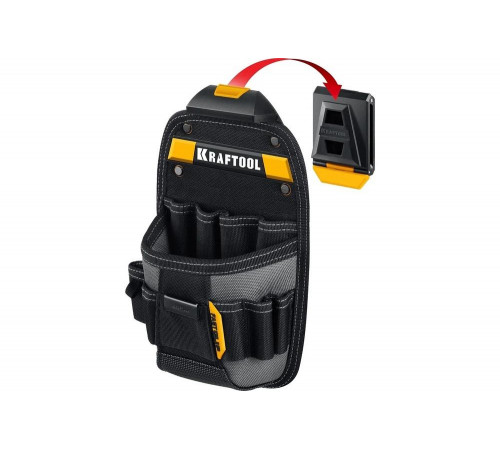 Поясная сумка 170x360 мм с быстросъёмным креплением KRAFTOOL FastClip KP-11 , 11 карманов и петель 38777