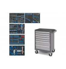 Набор инструментов KING TONY "CLAIM" в серой тележке, 286 предметов 934-286AMG