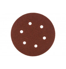 Круг шлифовальный на липучке, по дереву и металлу (6 отверстий, 150 мм, P60, 5 шт.) ELITECH 1820.098800