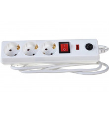 Сетевой фильтр IEK СФ-03К-выкл. 3 места, 2Р+PЕ, 1,5метра, 3х1мм2 WFP10-16-03-01-N