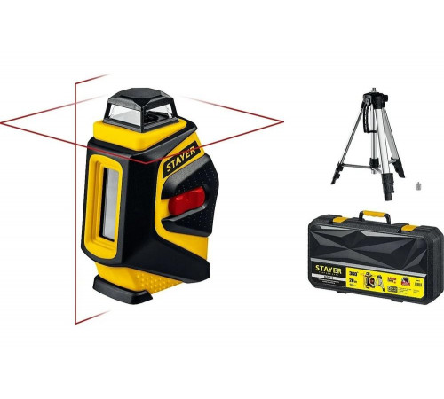STAYER 20 м, линейный лазерный нивелир со штативом в кейсе SL360-2 34962-2 Professional