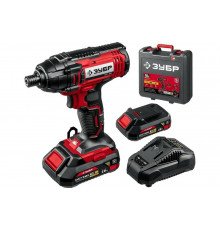 Ударный винтоверт ЗУБР 18В, 2 АКБ (2Ач), в кейсе ГВЛ-255-22