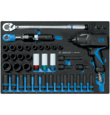 Набор пневмоинструмента KING TONY принадлежностями, ложемент, 41 предмет 9-44805AMPV