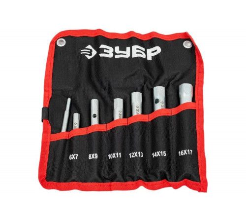 ЗУБР 6 х 17 мм, набор торцовых трубчатых ключей 7 предметов 27162-H7